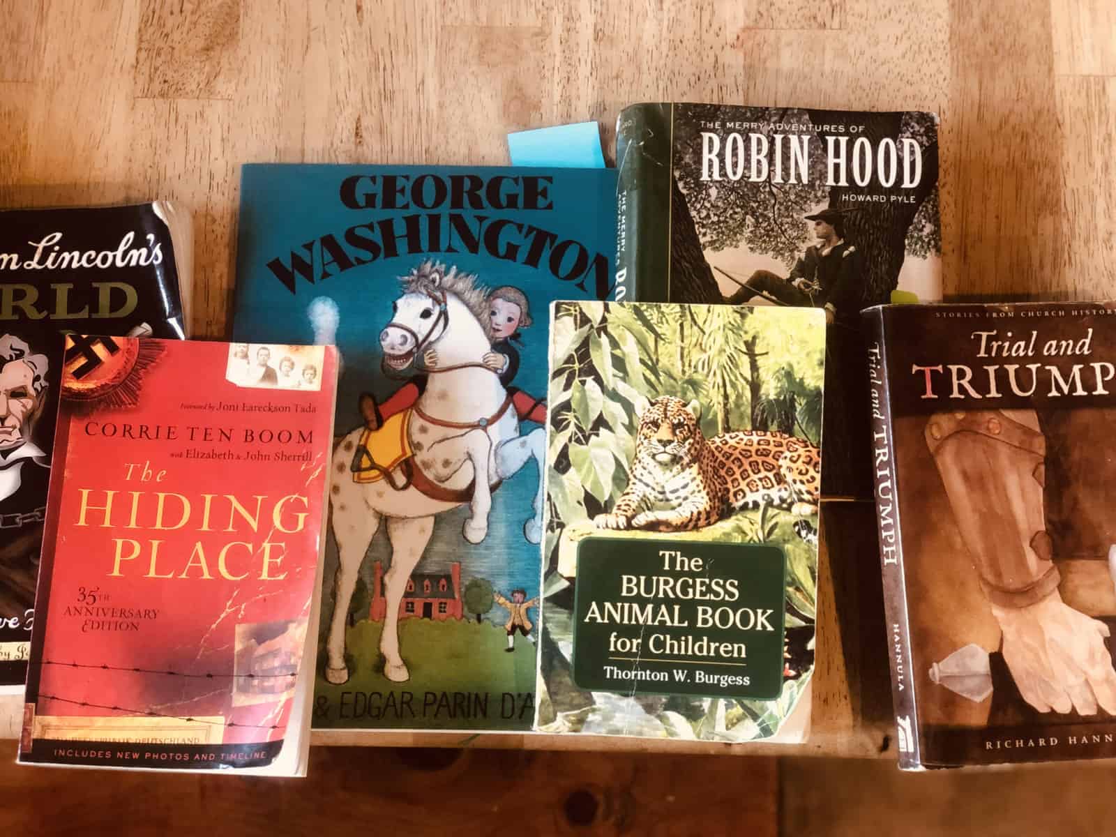 several books on a table